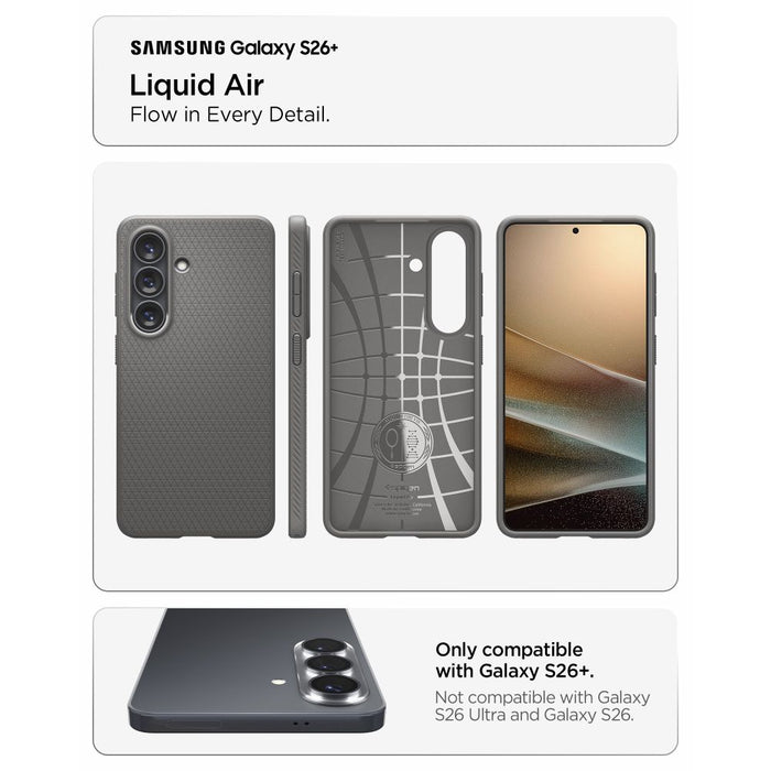 Spigen Liquid Air Case for Samsung Galaxy S26+ - Gray
