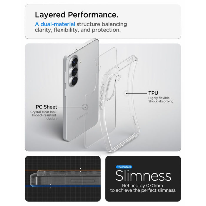 Spigen Ultra Hybrid Case for Samsung Galaxy S26+ - Transparent