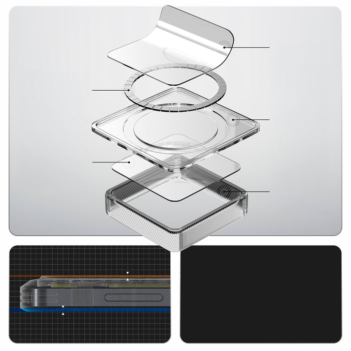 Spigen Ultra Hybrid Mag MagSafe Case for Samsung Galaxy S26+ Zero One - Clear and White