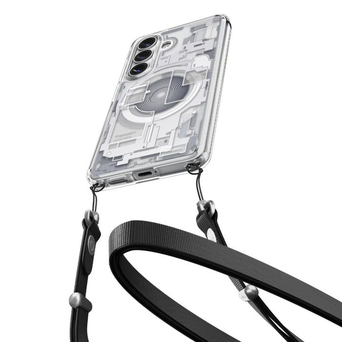 Spigen Ultra Hybrid Mag MagSafe Case for Samsung Galaxy S26+ Zero One - Clear and White