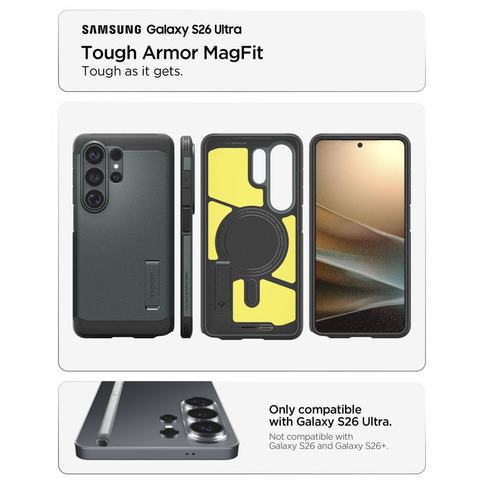 Spigen Tough Armor Mag MagSafe Case for Samsung Galaxy S26 Ultra - Green