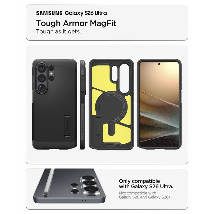 Spigen Tough Armor Mag MagSafe Case for Samsung Galaxy S26 Ultra - Black