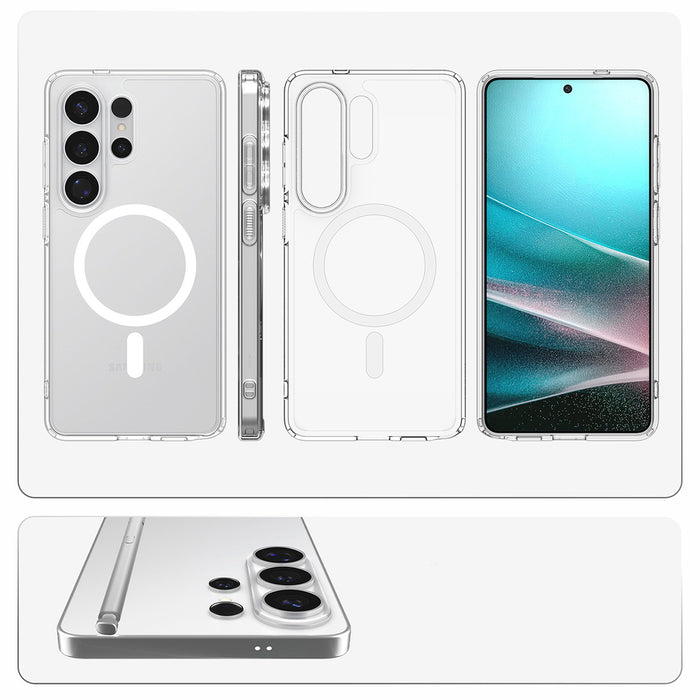 Spigen Ultra Hybrid Mag MagSafe Case for Samsung Galaxy S26 Ultra - Clear and White