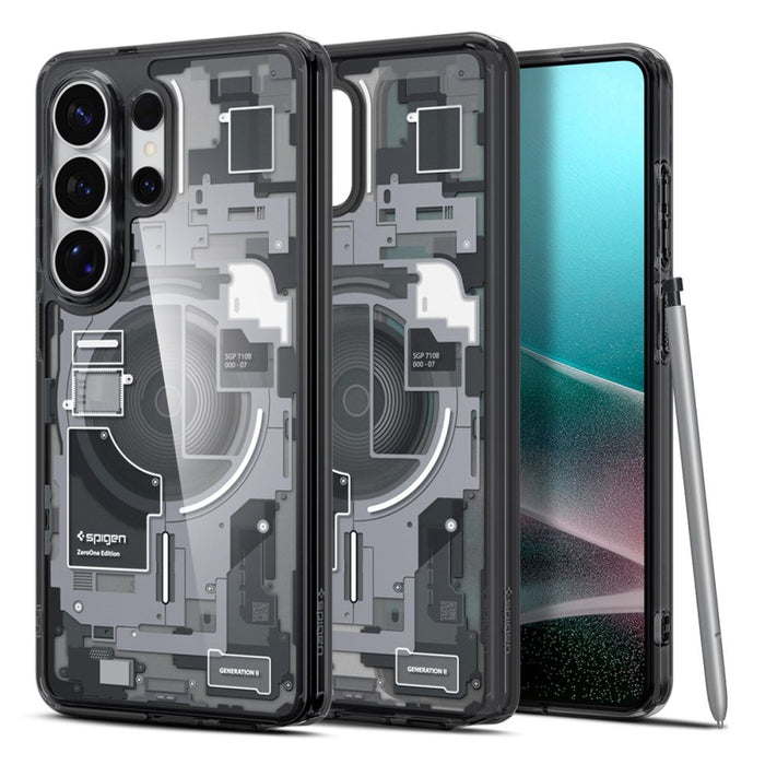 Spigen Ultra Hybrid Mag MagSafe Case for Samsung Galaxy S26 Ultra Zero One - Clear Black