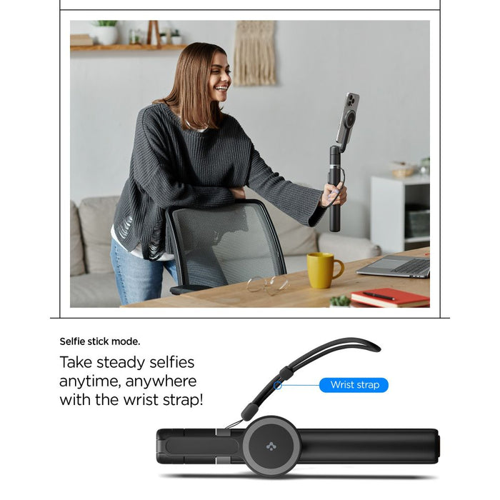 Spigen S581W MagSafe Bluetooth Selfie Stick and Tripod - Black