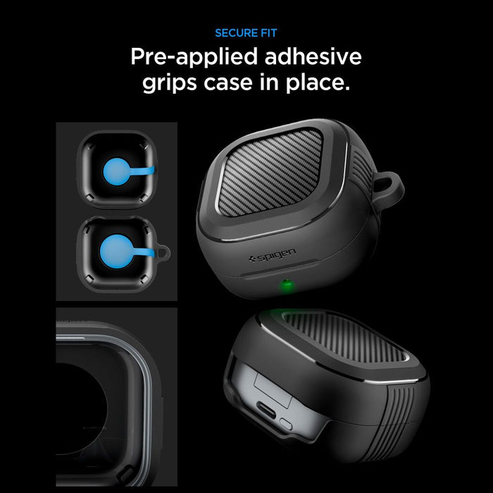 Spigen Rugged Armor Case for Samsung Galaxy Buds 4 / 4 Pro - Matte Black