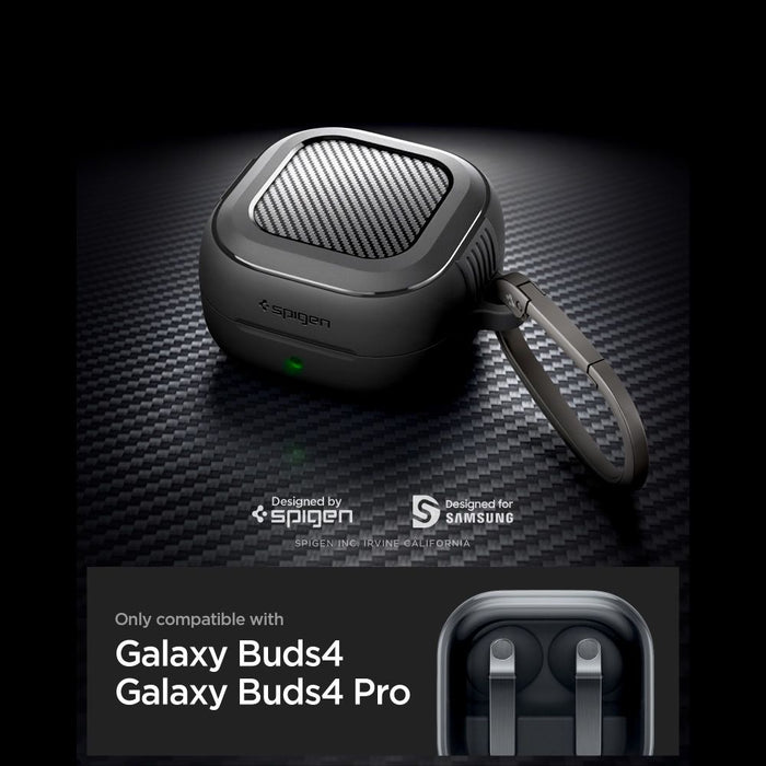 Spigen Rugged Armor Case for Samsung Galaxy Buds 4 / 4 Pro - Matte Black