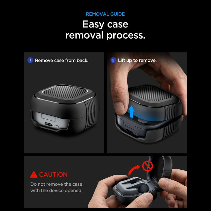 Spigen Rugged Armor Case for Samsung Galaxy Buds 4 / 4 Pro - Matte Black