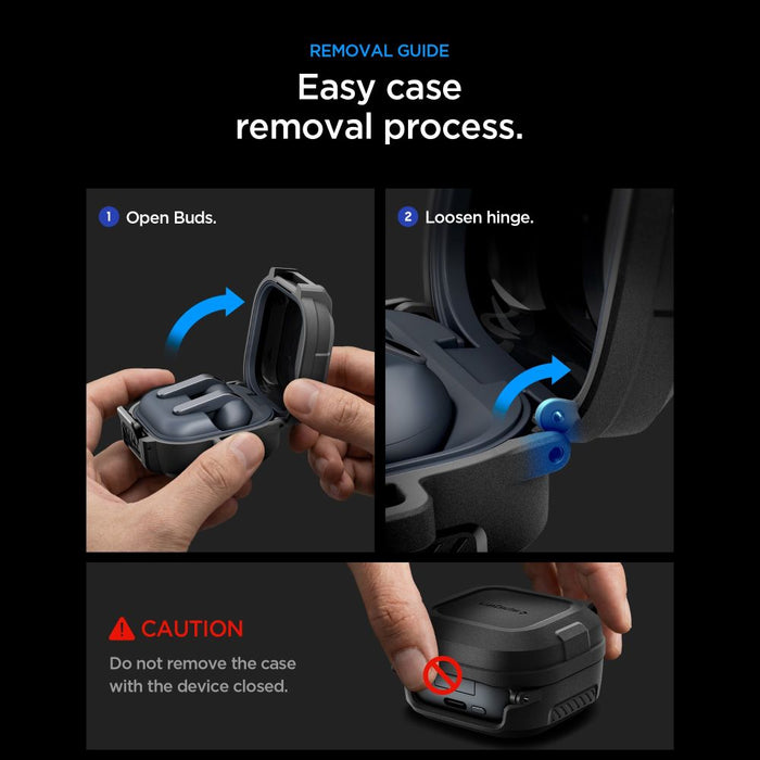 Spigen Lock Fit Case for Samsung Galaxy Buds 4 / 4 Pro - Matte Black
