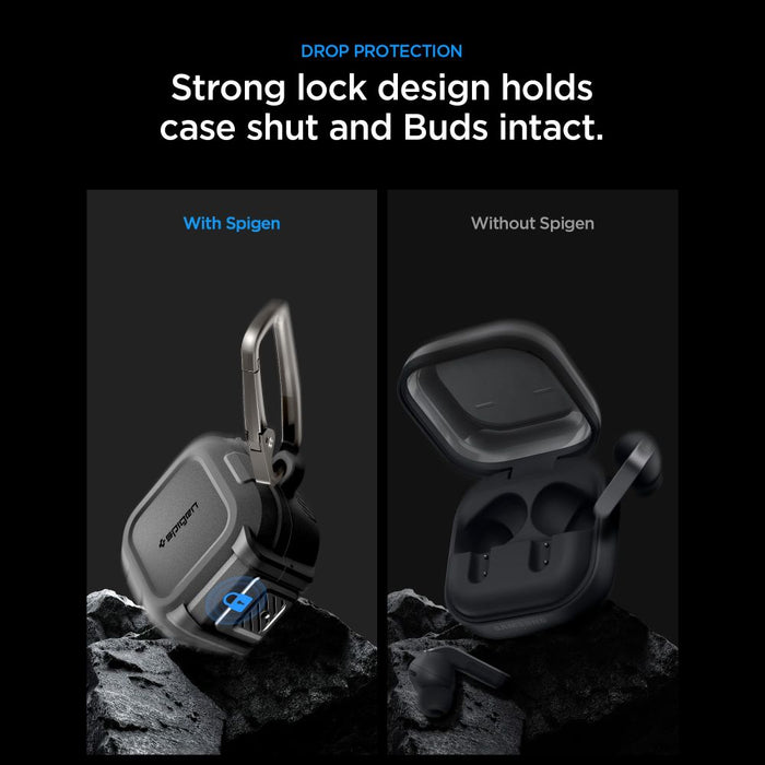 Spigen Lock Fit Case for Samsung Galaxy Buds 4 / 4 Pro - Matte Black