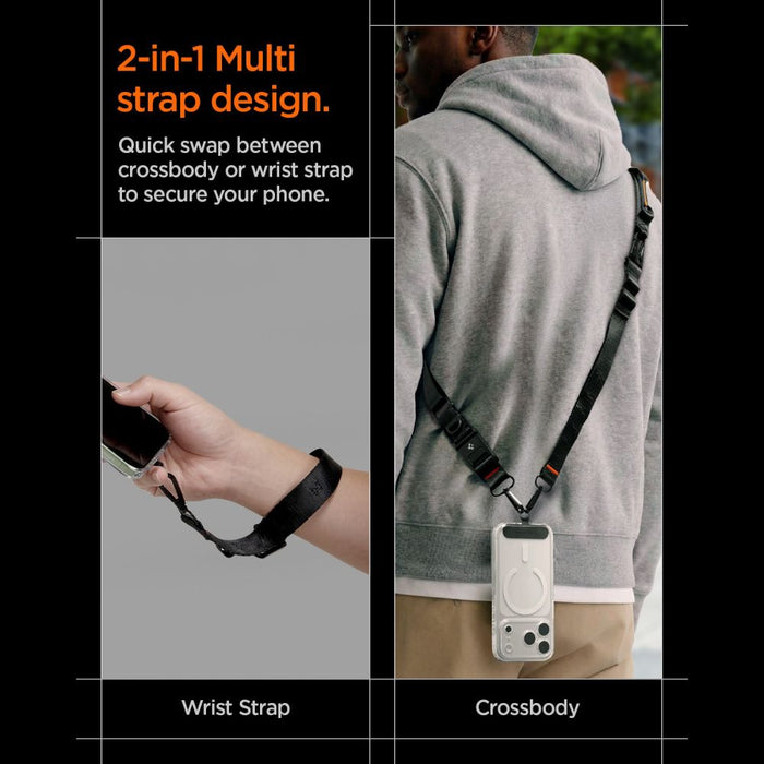 Spigen DA30M Stap Crossbody Phone Lanyard - Black
