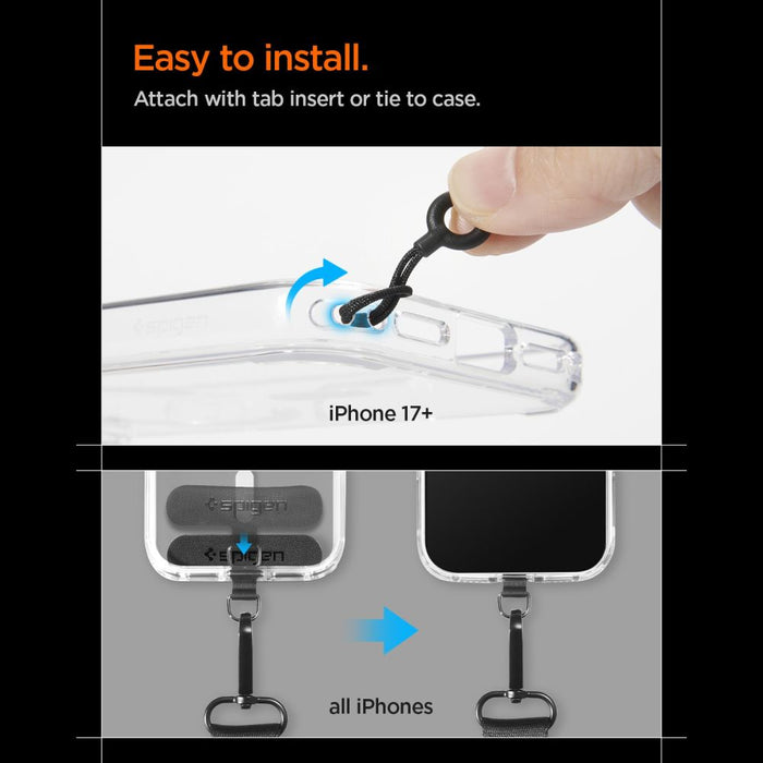 Spigen DA30M Stap Crossbody Phone Lanyard - Black