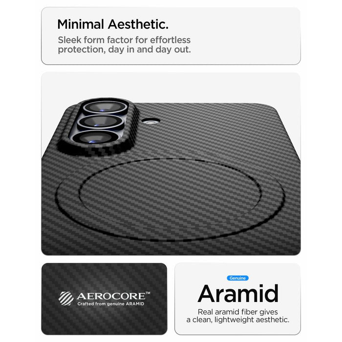 Spigen AirSkin Aramid Mag MagSafe Case for Samsung Galaxy S26 - Black
