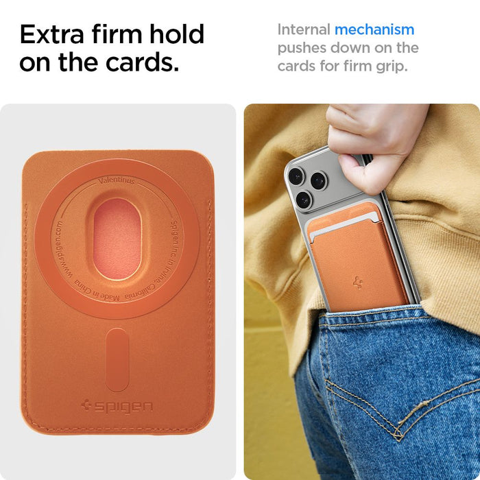 Spigen Valentinus MagSafe Magnetic Phone Wallet - Orange