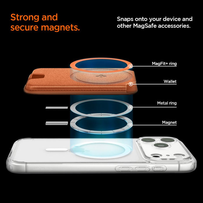 Spigen Valentinus MagFit+ MagSafe Magnetic Phone Wallet - Orange