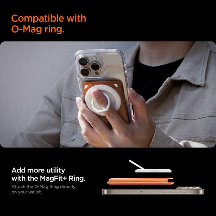 Spigen Valentinus MagFit+ MagSafe Magnetic Phone Wallet - Orange