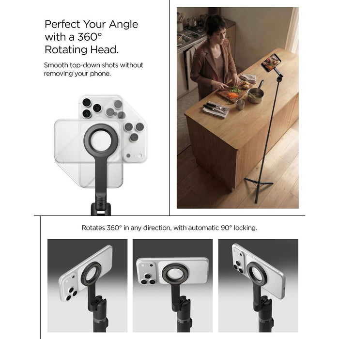 Spigen S582W Bluetooth Selfie Stick - Black