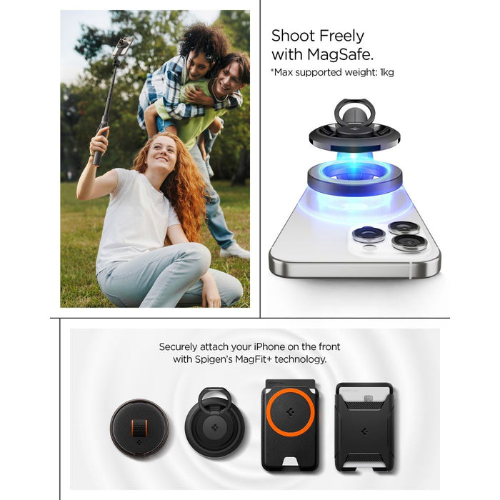 Spigen S582W Bluetooth Selfie Stick - Black