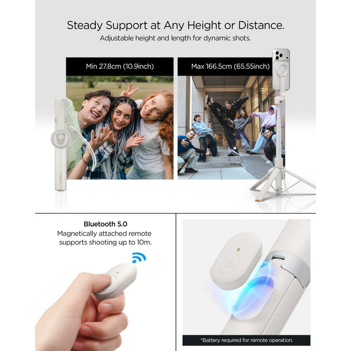 Spigen S582W Bluetooth Selfie Stick - Beige