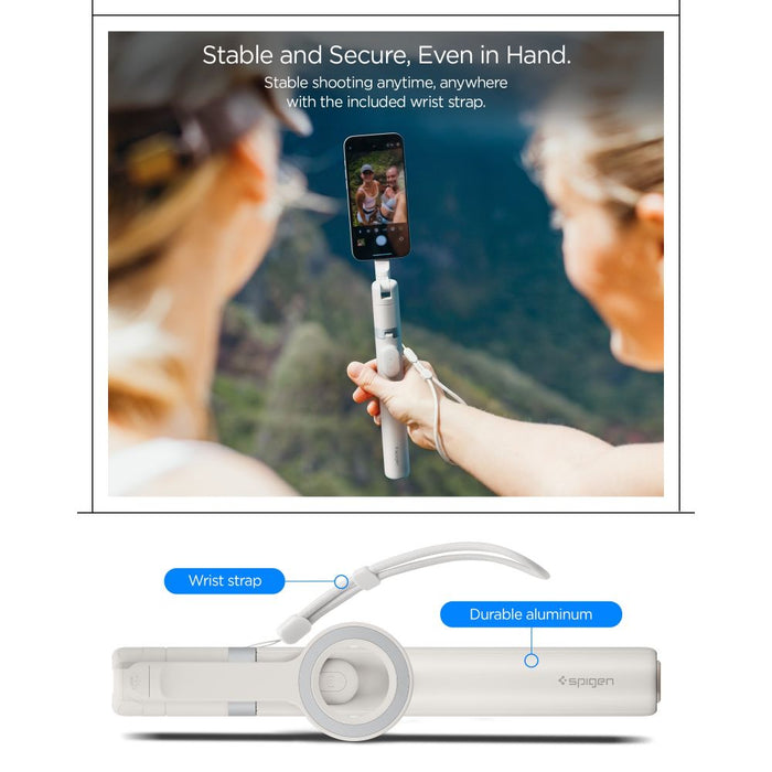 Spigen S582W Bluetooth Selfie Stick - Beige