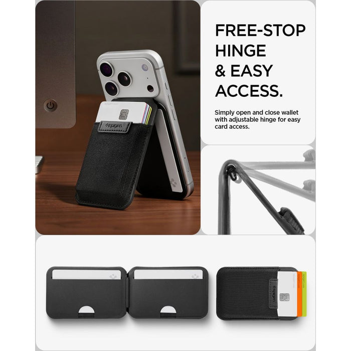 Spigen Slim Fold S314-4 MagSafe Phone Wallet - Black