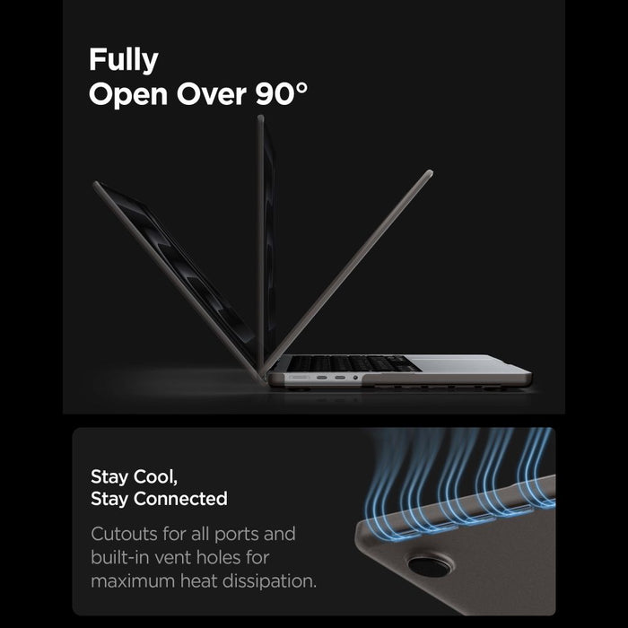 Spigen AirSkin Case for MacBook Pro 16" 2021 / 2023 / 2024 / 2025 / 2026 - Semi-Transparent