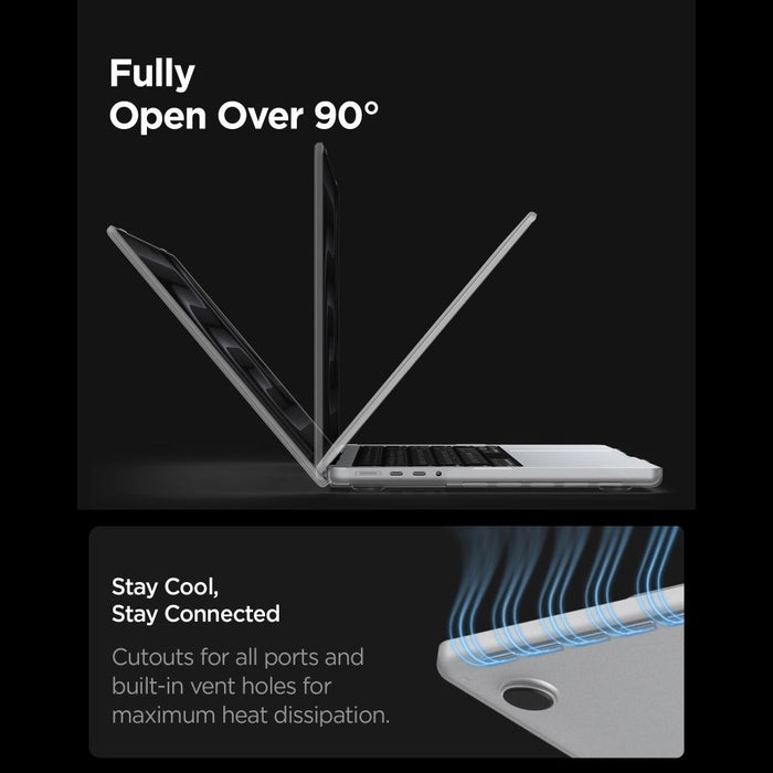 Spigen AirSkin Case for MacBook Pro 16" 2021 / 2023 / 2024 / 2025 / 2026 - Transparent Matte