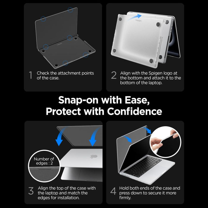 Spigen AirSkin Case for MacBook Pro 16" 2021 / 2023 / 2024 / 2025 / 2026 - Transparent Matte
