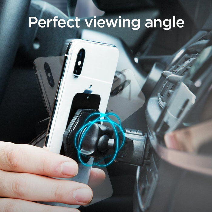 Spigen QS24 phone holder for CD slot in car magnetic - black