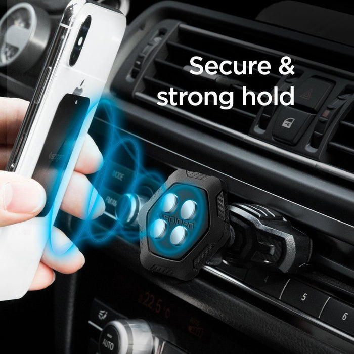 Spigen QS24 phone holder for CD slot in car magnetic - black