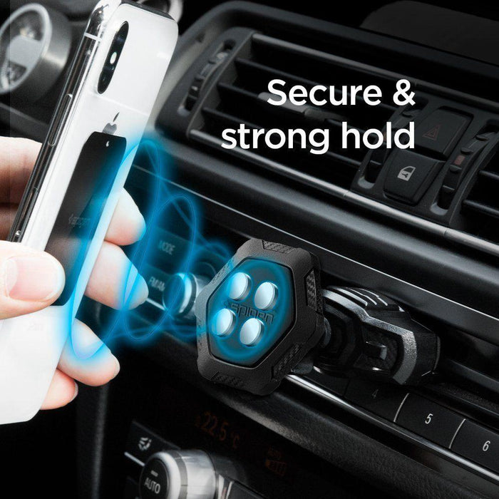 Spigen QS24 phone holder for CD slot in car magnetic - black