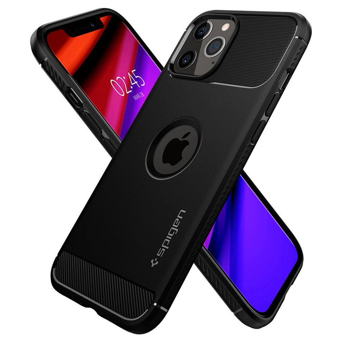Spigen Rugged Armor Case for iPhone 12 / iPhone 12 Pro - Matte Black