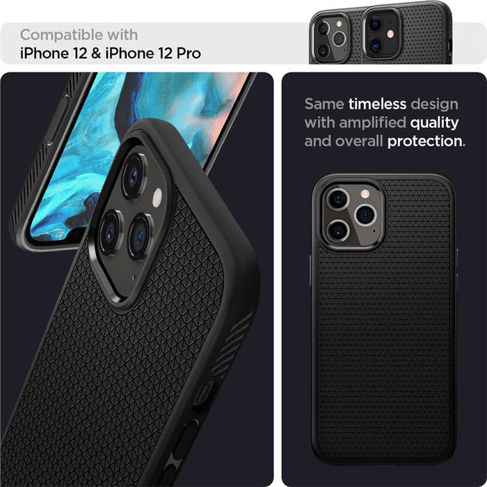 Spigen Liquid Air Case for iPhone 12 / iPhone 12 Pro - Matte Black