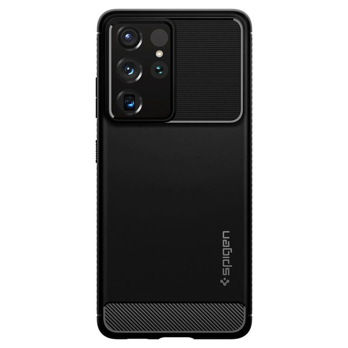 Spigen Rugged Armor Case for Samsung Galaxy S21 Ultra - Matte Black