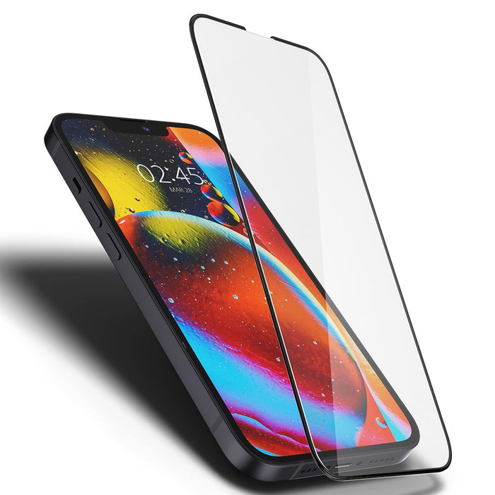 Spigen Glass FC Tempered Glass for iPhone 13 / 13 Pro / 14 / 16e / 17e - Black