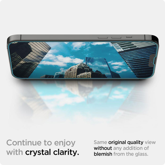 Spigen Glas.tR EZ Fit Tempered Glass for iPhone 13 / 13 Pro / 14 / 16e / 17e - 2 pcs.