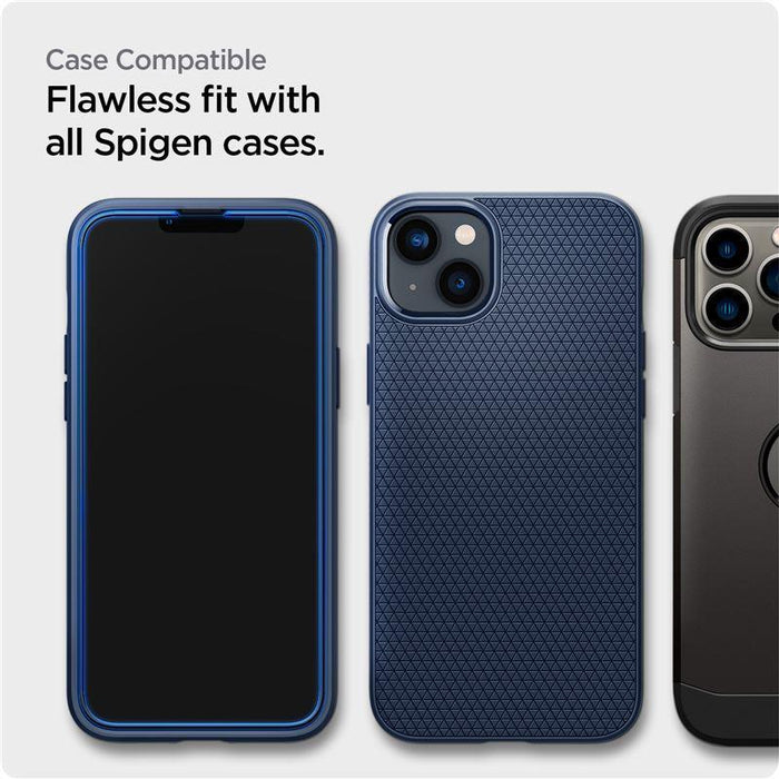 Spigen ALM Glass FC Tempered Glass for iPhone 13 / 13 Pro / 14 - Black