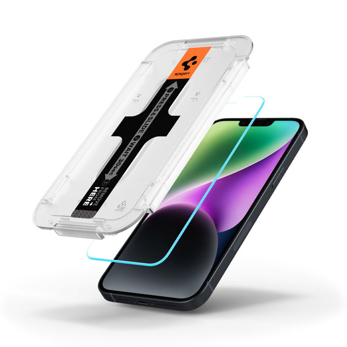 Spigen Glas.tR EZ Fit Tempered Glass for iPhone 13 / 13 Pro / 14 / 16e / 17e