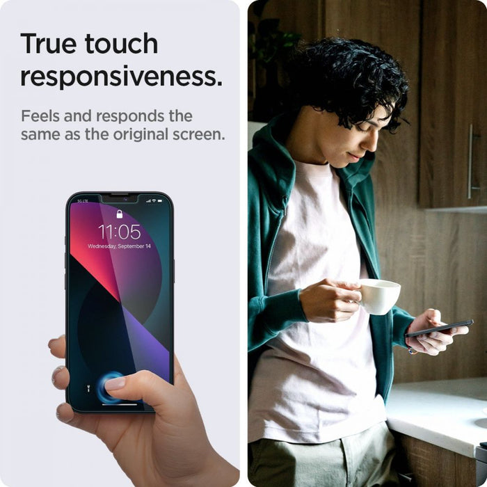 Spigen Glas.tR EZ Fit Privacy Tempered Glass for iPhone 13 Pro Max - 2 pcs.