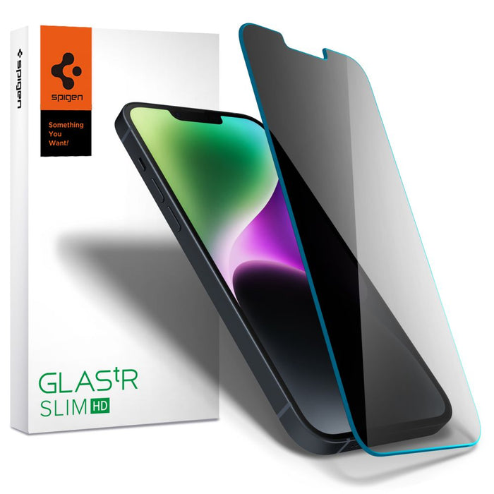 Spigen Glas.tR Slim Privacy Tempered Glass for iPhone 13 / 13 Pro / 14 / 16e / 17e