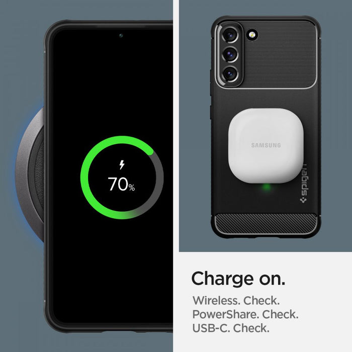 Spigen Rugged Armor Case for Samsung Galaxy S22 - Matte Black