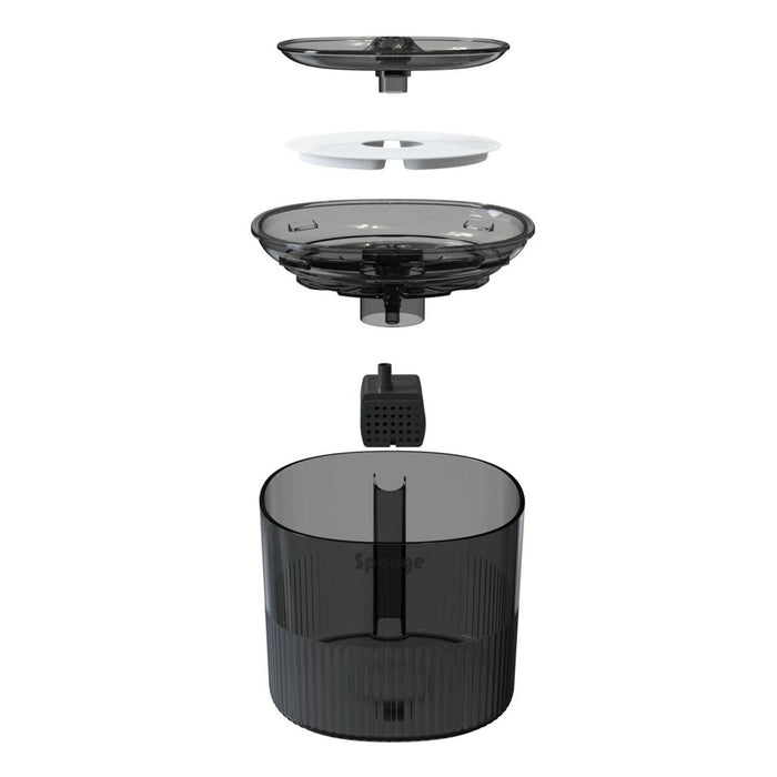 Cat Feeder Sponge Black Plastic