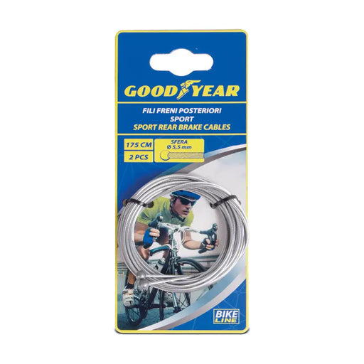 SPORT BRAKE CABLE 175 CM GOODYEAR - Аксесоари за велосипеди<<<Велосипеди и аксесоари<<<Авто и