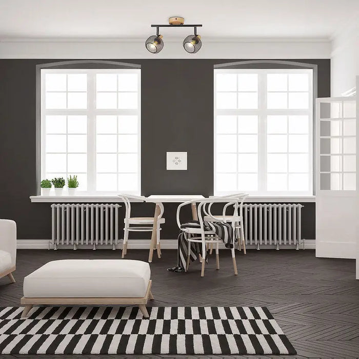 SPOT 2XE14 BEECH RABALUX GRENDEL - Спотове<<<Вътрешно осветление<<<Мебели и интериор<<<Praktiker&&&Спотове<<<Вътрешно