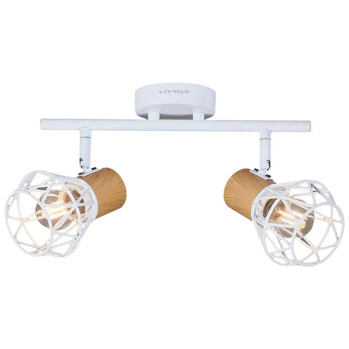 SPOT 2XE27 WHITE VIVALUX FRODO - Спотове<<<Вътрешно осветление<<<Мебели и интериор<<<Praktiker