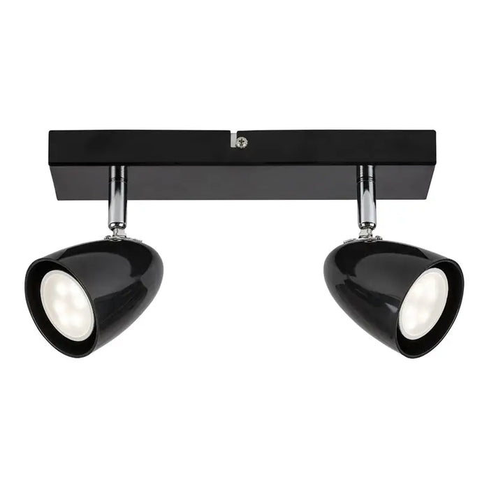 SPOT 2XGU10 BLACK RABALUX PERICO - Спотове<<<Вътрешно осветление<<<Мебели и интериор<<<Praktiker&&&Спотове<<<Вътрешно