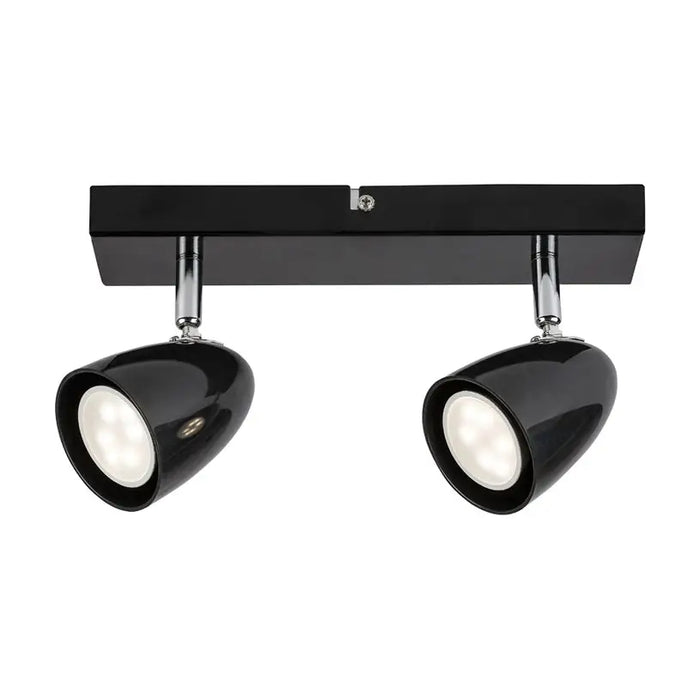 SPOT 2XGU10 BLACK RABALUX PERICO - Спотове<<<Вътрешно осветление<<<Мебели и интериор<<<Praktiker&&&Спотове<<<Вътрешно
