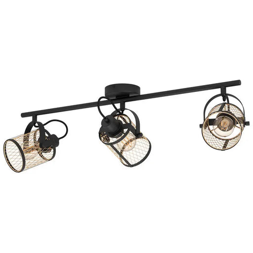 SPOT 3XE27 BLACK EGLO DELLOW - Спотове<<<Вътрешно осветление<<<Мебели и интериор<<<Praktiker&&&Спотове<<<Вътрешно