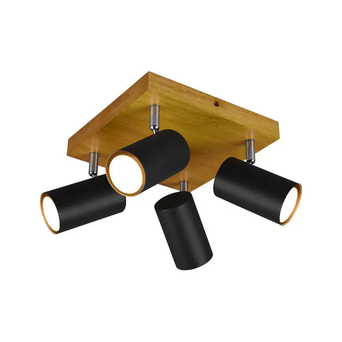 SPOT 4XGU10 BLACK TRIO MARLEY - Спотове<<<Вътрешно осветление<<<Мебели и интериор<<<Praktiker&&&Спотове<<<Вътрешно