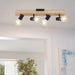SPOT E27 QUAD OAK/BLACK EGLO TOWNSHEND 3 - Спотове<<<Вътрешно осветление<<<Мебели и